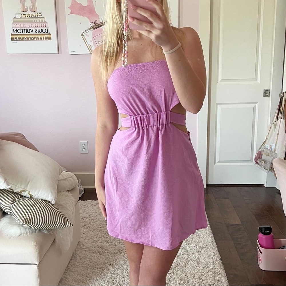 adorable liliac strapless tie dress